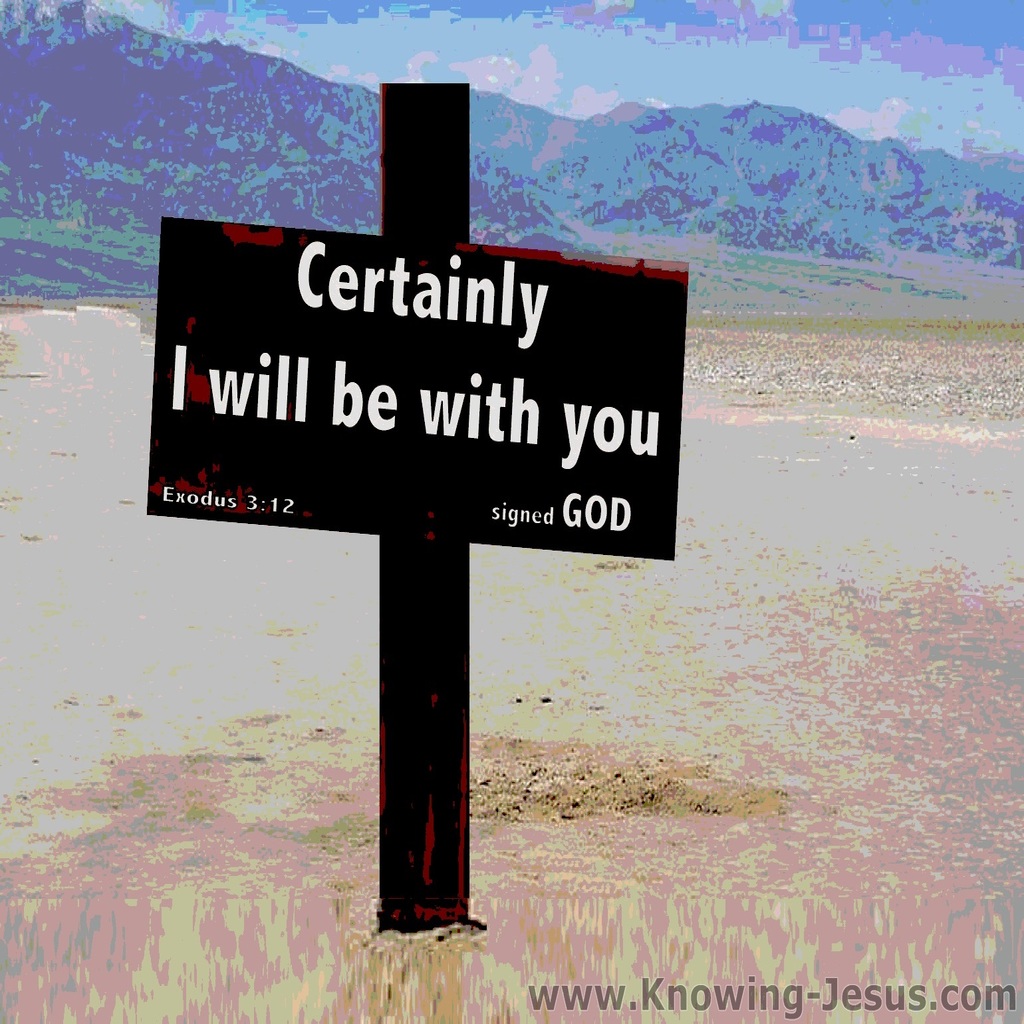 Exodus 3:12 I Will Be With You (blue)